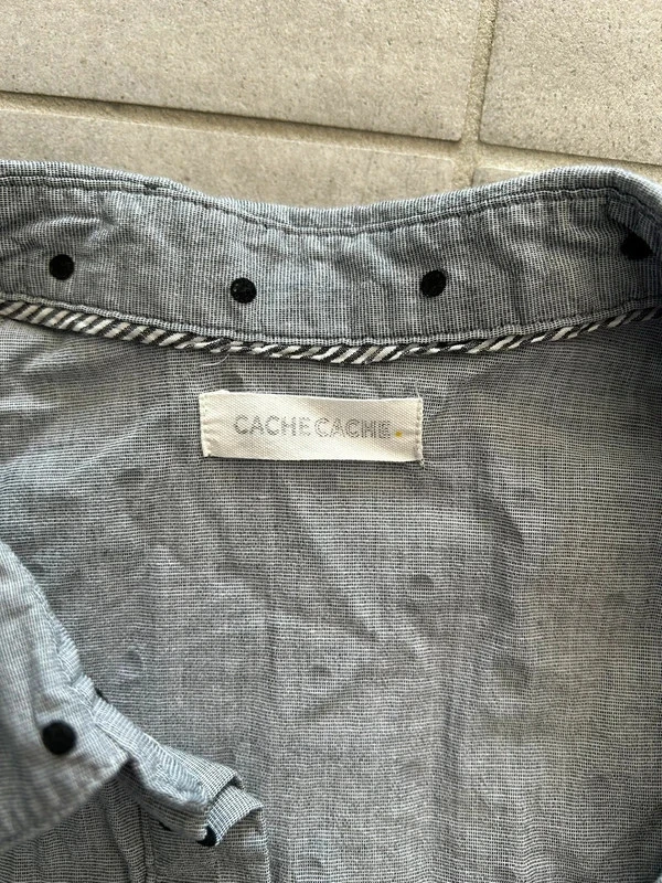 Camisa de mujer Cache Cache gris y negro talla XXS-XS – photo 5